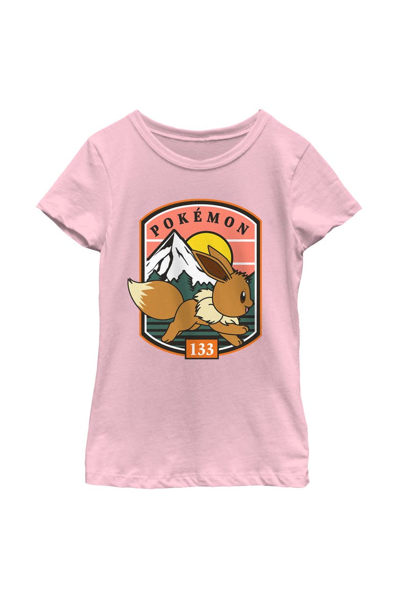 Girl's Pokemon Eevee 133  Graphic T-Shirt, Main, color, Light Pink
