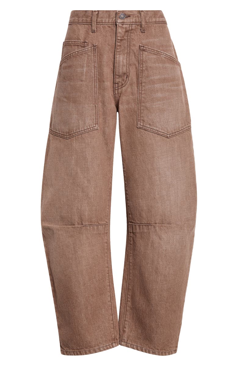 Nili Lotan Shon Barrel Leg Jeans, Alternate, color, Vintage Brown Wash