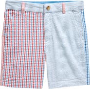 vineyard vines Kids' Party Breaker Colorbock Seersucker Stretch Cotton Shorts