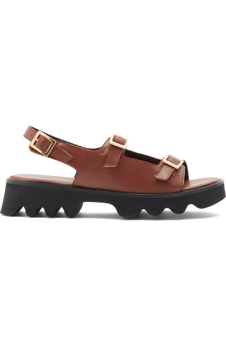 Freda Salvador Buckle Strap Sandal, Alternate, color, Chocolate Calf