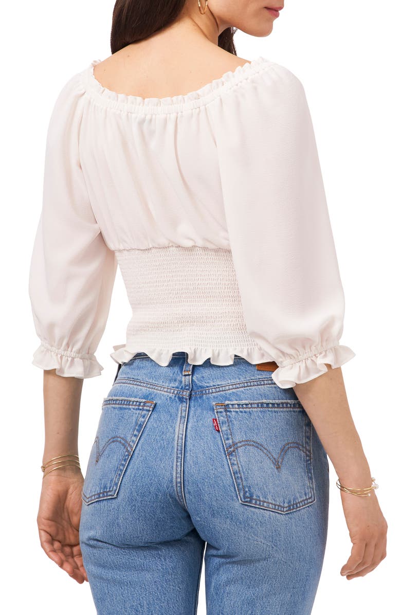 1.STATE Off the Shoulder Crepe Blouse, Alternate, color, 