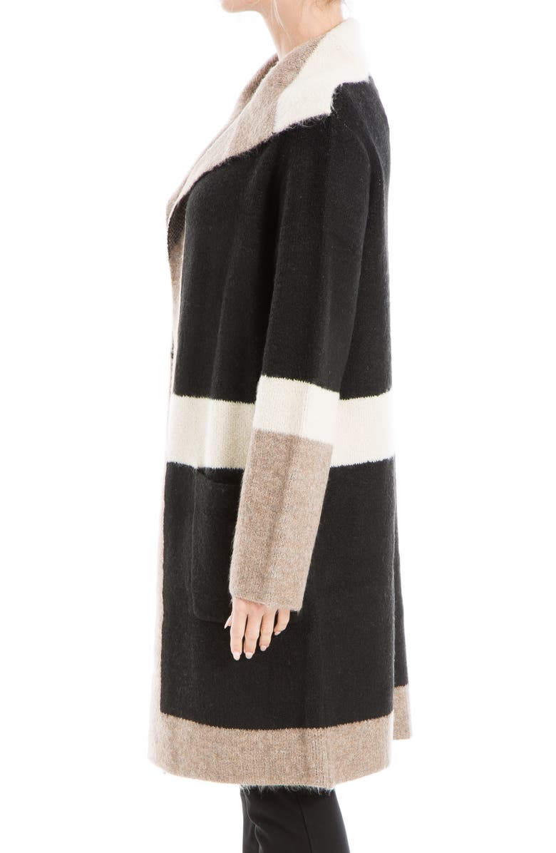 MAX STUDIO Stripe Long Sweater Coat, Alternate, color, 