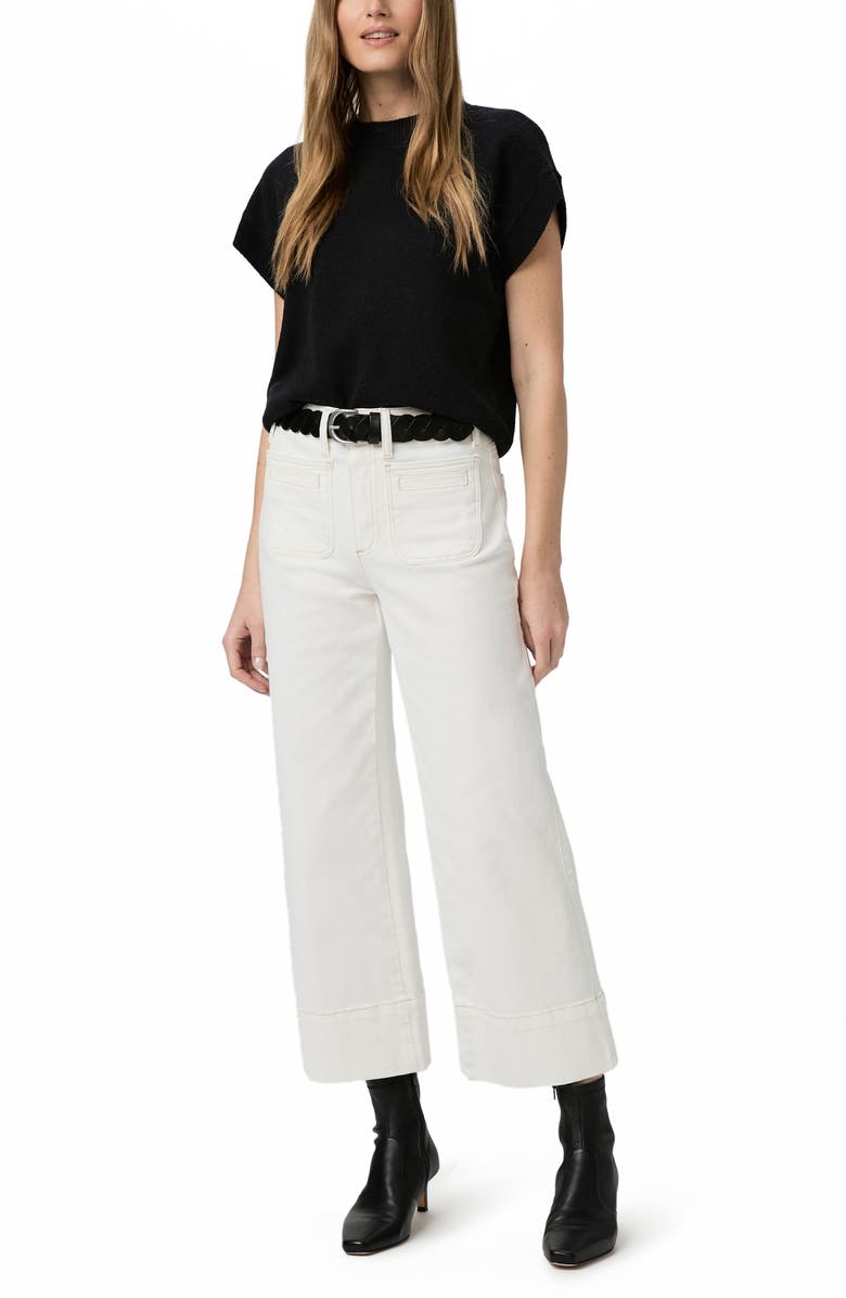 PAIGE Nephali Dolman Sleeve Wool Blend Sweater, Alternate, color, Black