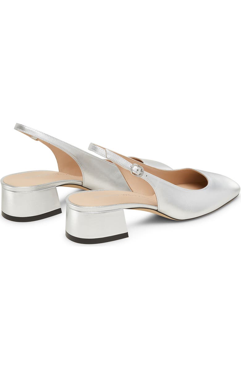 Stuart Weitzman Maeve Slingback Pump, Alternate, color, Silver