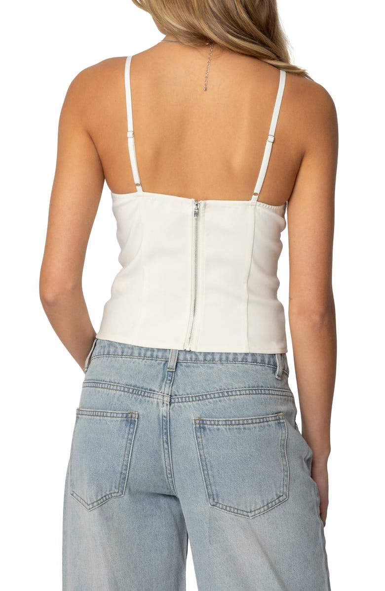 EDIKTED Liana Cutout Camisole, Alternate, color, Cream