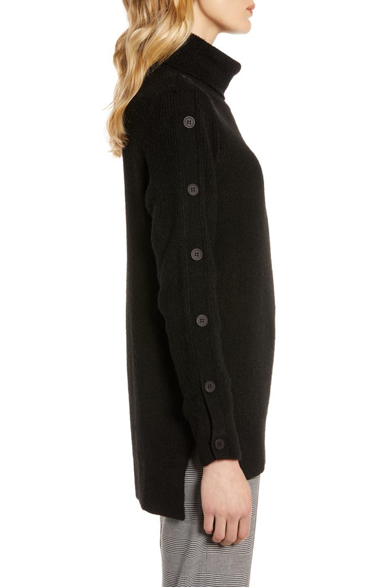 Halogen<sup>®</sup> Button Sleeve Turtleneck Sweater, Alternate, color,