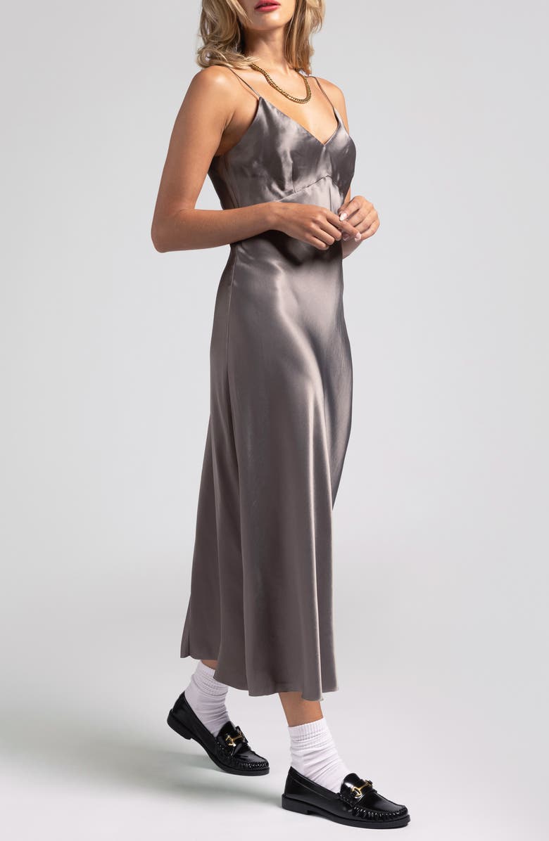 WEEKEND LOS ANGELES Royce Slipdress, Alternate, color, Smokey Olive