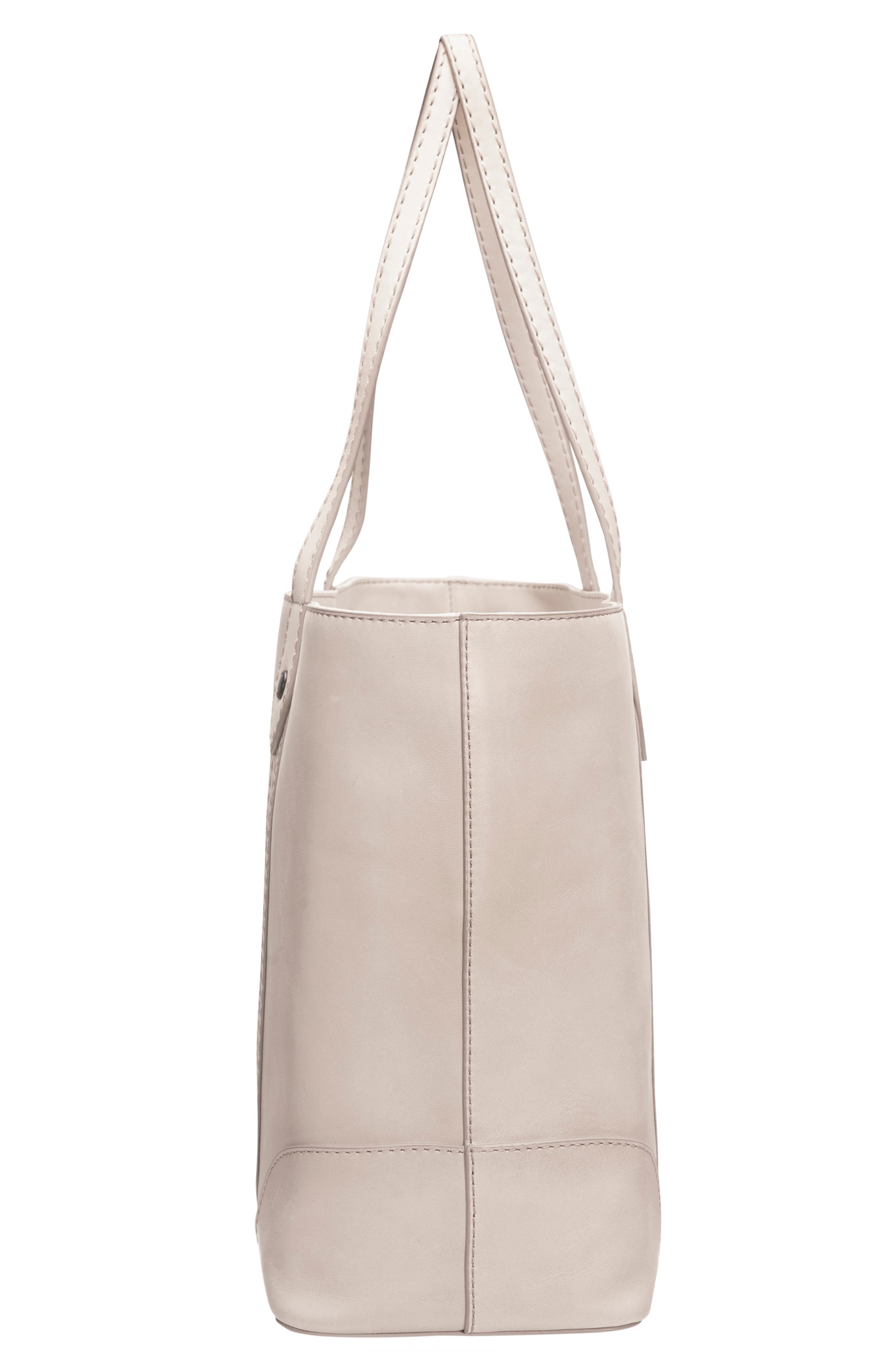 Frye Melissa Leather Shopper, Alternate, color, Ivory