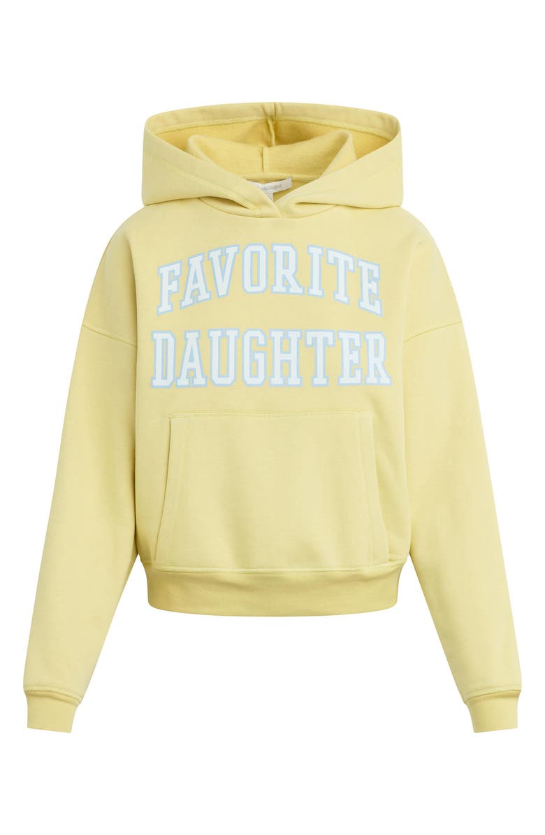 Favorite Daughter The Collegiate Graphic Hoodie, Main, color, Golden/ Off White