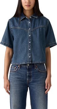 Levi's Logan Short Sleeve Denim Snap-Up Shirt