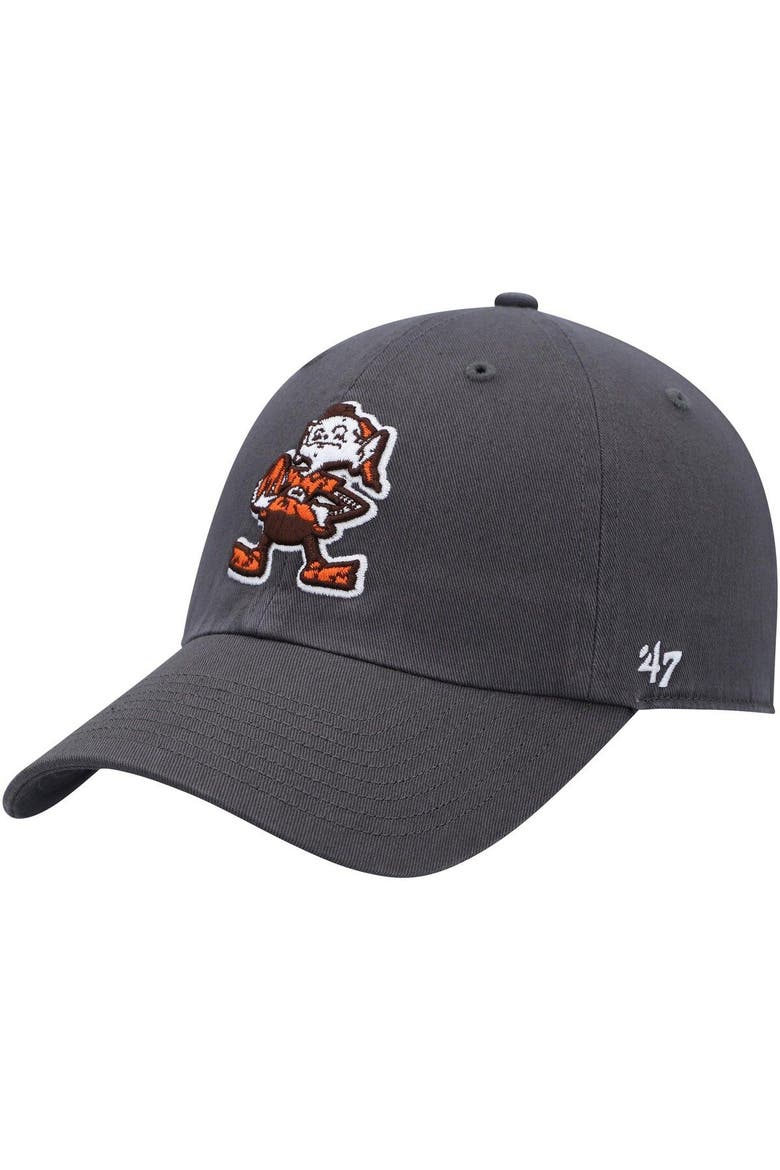 Men's '47 Charcoal Cleveland Browns Clean Up Brownie The Elf Legacy Adjustable Hat, Main, color, Charcoal