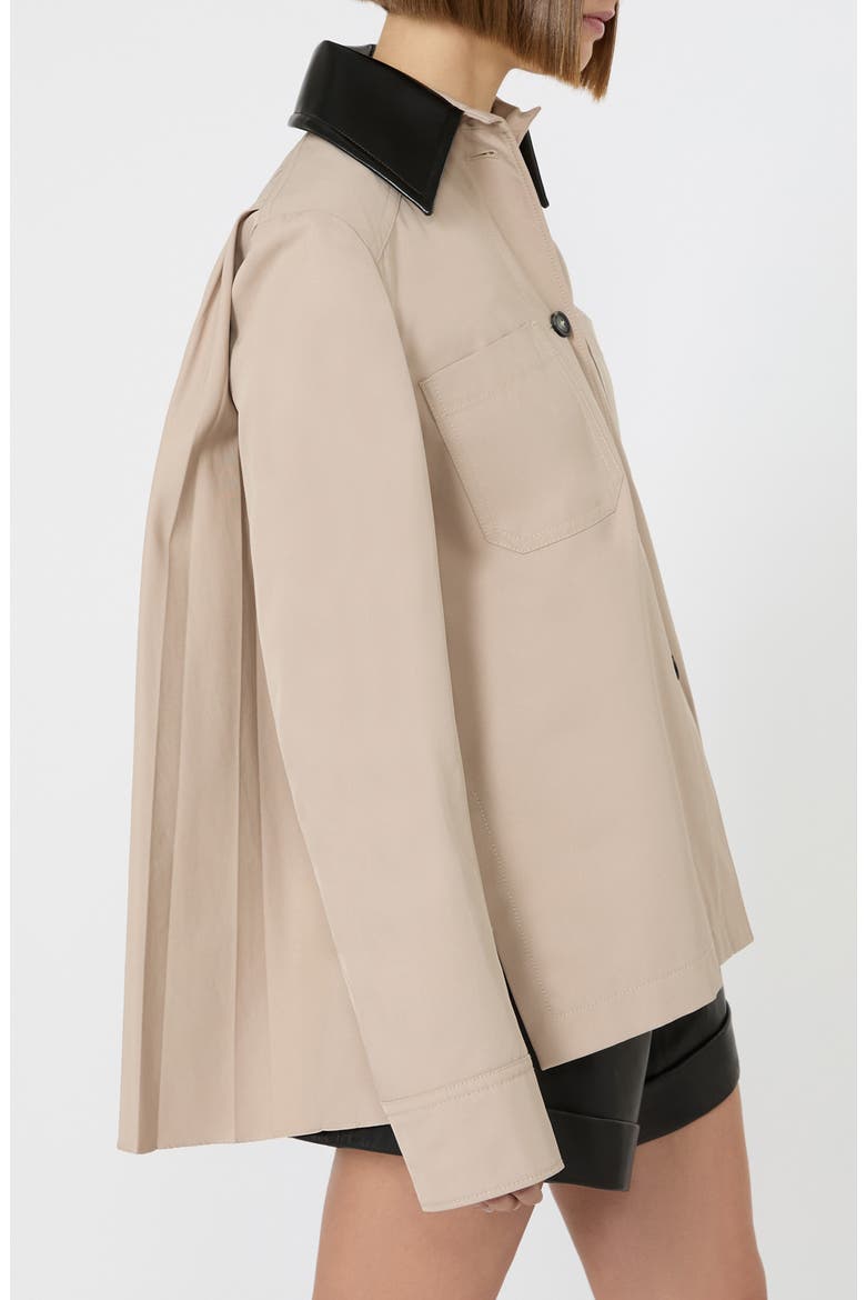 Superbo Gathered Rain Jacket, Alternate, color, BEIGE