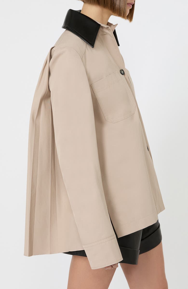 SPORTMAX Superbo Gathered Rain Jacket, Alternate, color, Beige