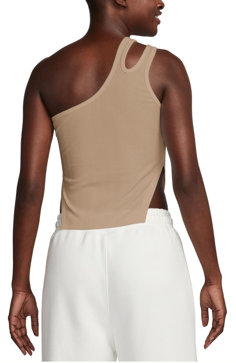 Jordan One-Shoulder Cutout Rib Tank Top, Alternate, color, 