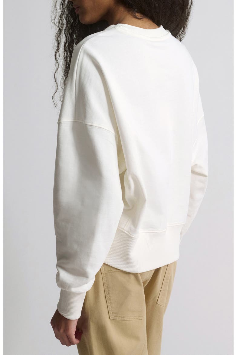 Anti Oversize Cotton Sweatshirt, Alternate, color, ANTIQUE WHITE