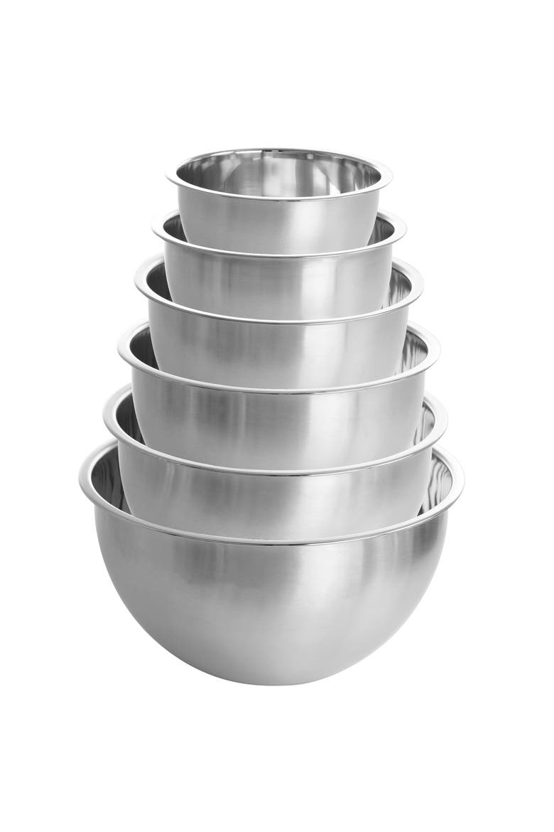 14 Piece Stainless Steel Measuring Cup and Spoon Set with Mixing Bowls, Alternate, color, Silver