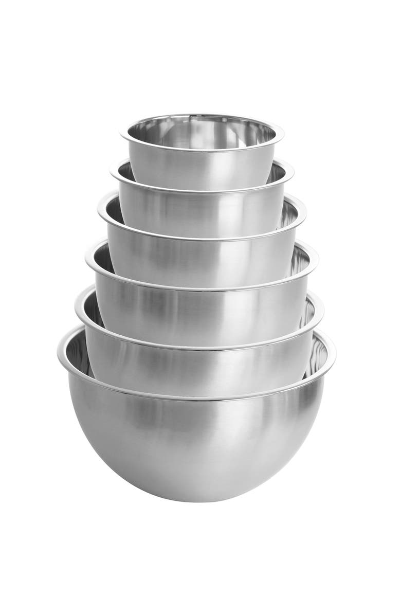 Megachef 14 Piece Stainless Steel Measuring Cup and Spoon Set with Mixing Bowls, Alternate, color, Silver