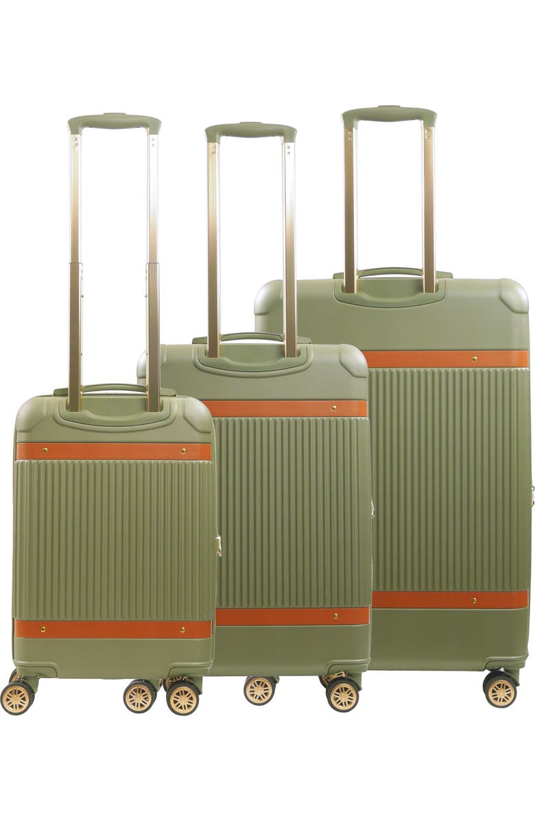 Tommy Bahama 3-Piece Stripes Hard-Sided Luggage, Alternate, color, Olive