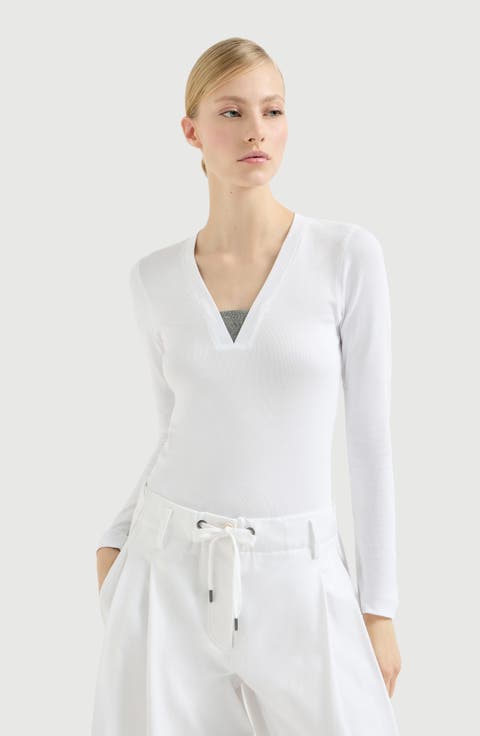 Ribbed jersey T-shirt