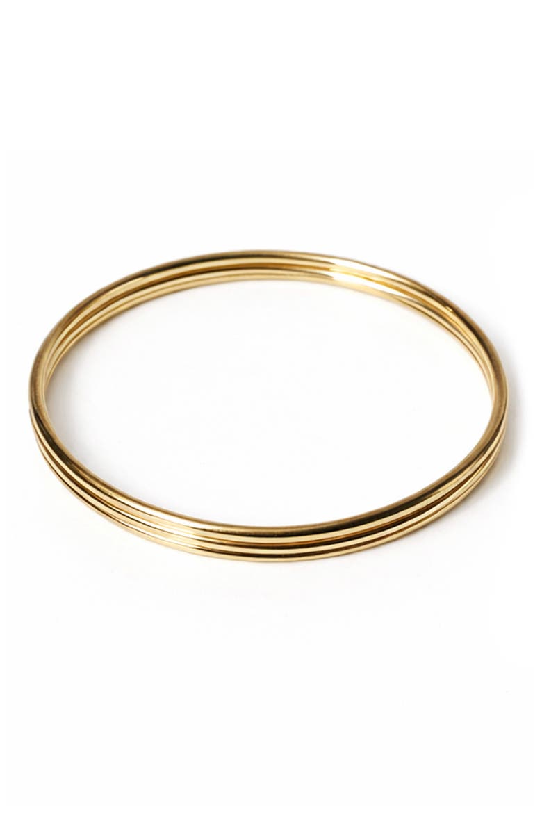 Set of 3 Skinny Bangle Bracelets, Main, color, GOLD