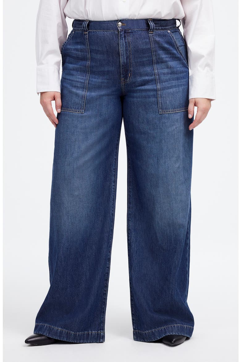 Airy Superwide Leg Utility Jeans, Alternate, color, LINDEWOOD WASH