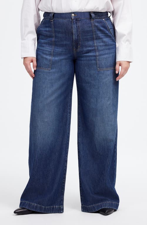 Madewell Airy Superwide Leg Utility Jeans In Lindewood Wash