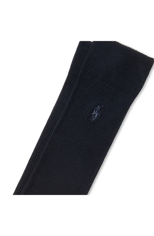 Polo Ralph Lauren Cotton Blend Rib Knee High Socks In Blue