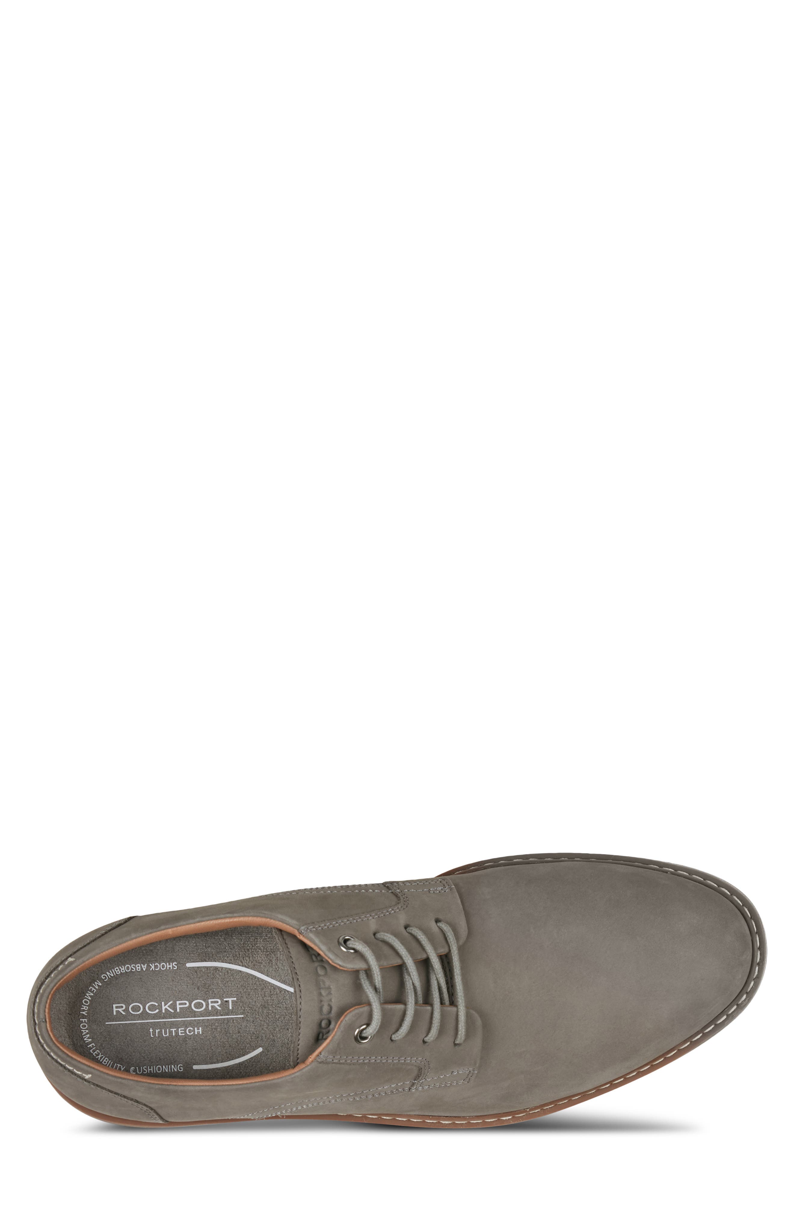 Rockport Foley Plain Toe Derby, Alternate, color, Medium Gray