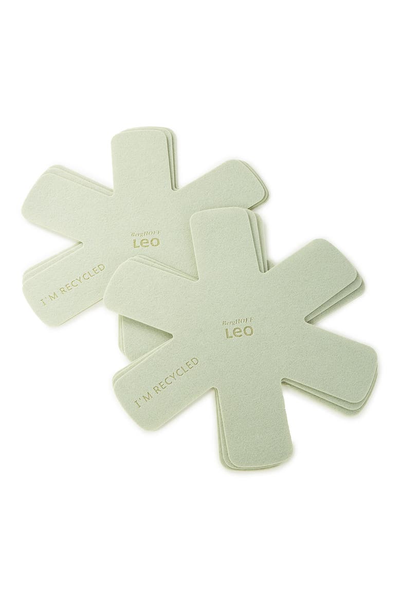 6-Piece Felt Pan Liners, Main, color, GREEN