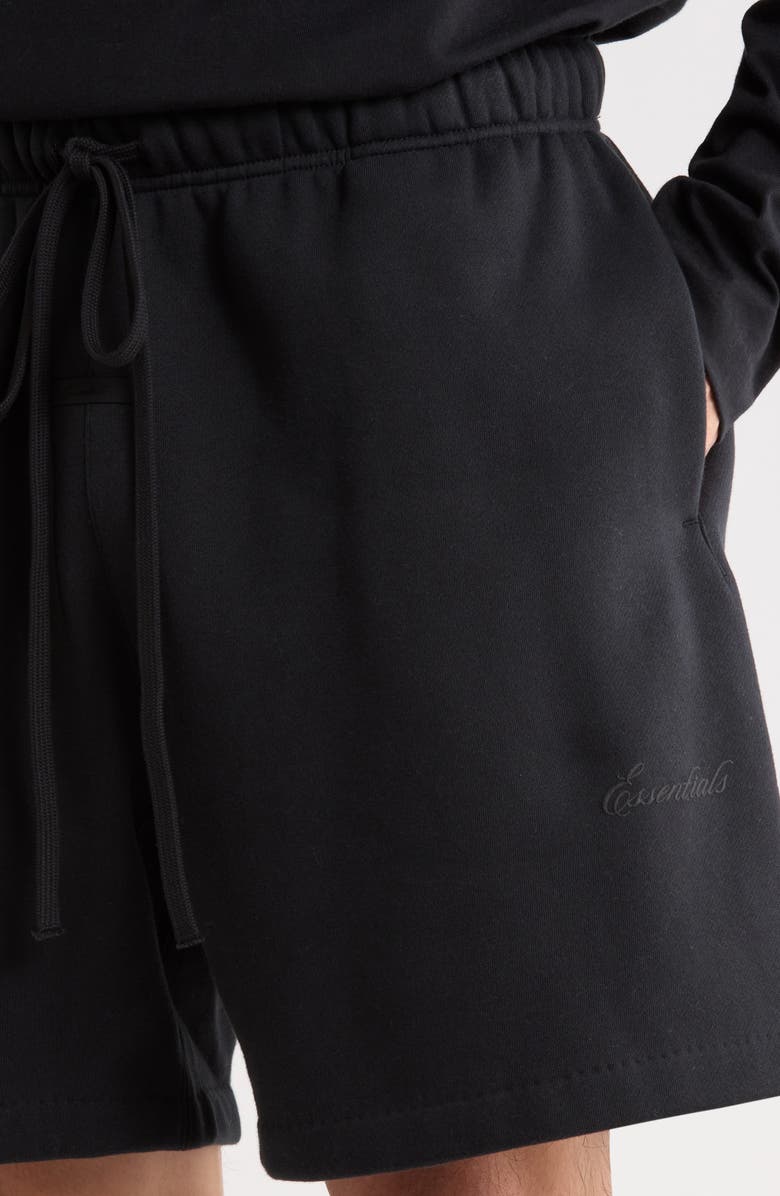 Fear of God Essentials Classic Fit Shorts, Alternate, color, Vintage Black