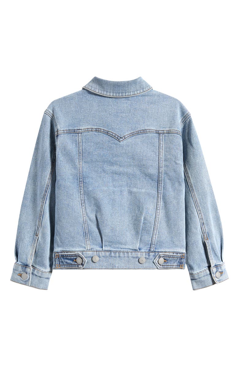 Levi's<sup>®</sup> Kids' Oversize Western Denim Trucker Jacket, Alternate, color, 