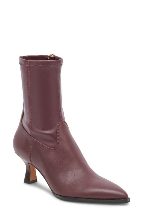 Dolce Vita Arya Pointed Toe Bootie in Wine Leather 