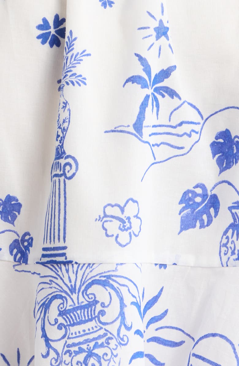 SUGARLIPS Alvina Tropics Cely Cutout Minidress, Alternate, color, Blue-White