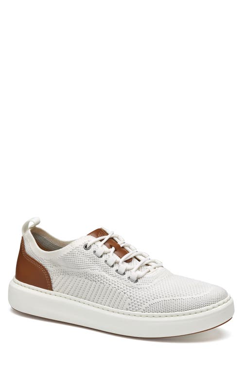 Johnston & Murphy Anders Knit Sneaker In White Knit