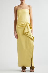 Proenza Schouler Alonna Strapless Leather Gown