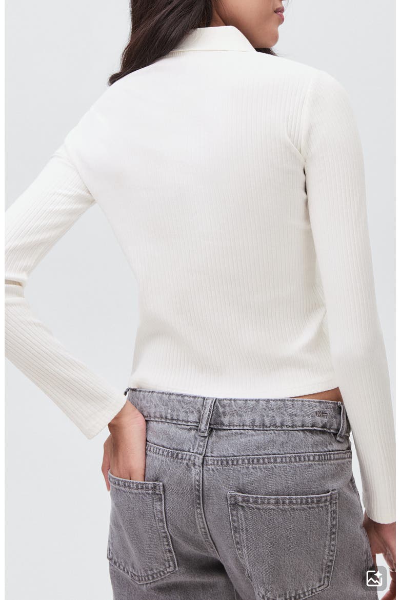 Cotton Rib Polo, Alternate, color, OFF WHITE