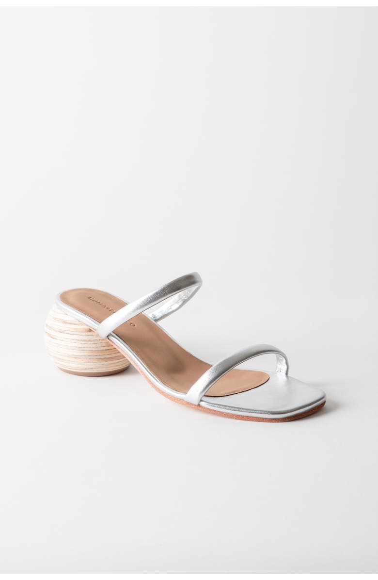 Huma Blanco Chachi Slide Sandal, Main, color, Silver