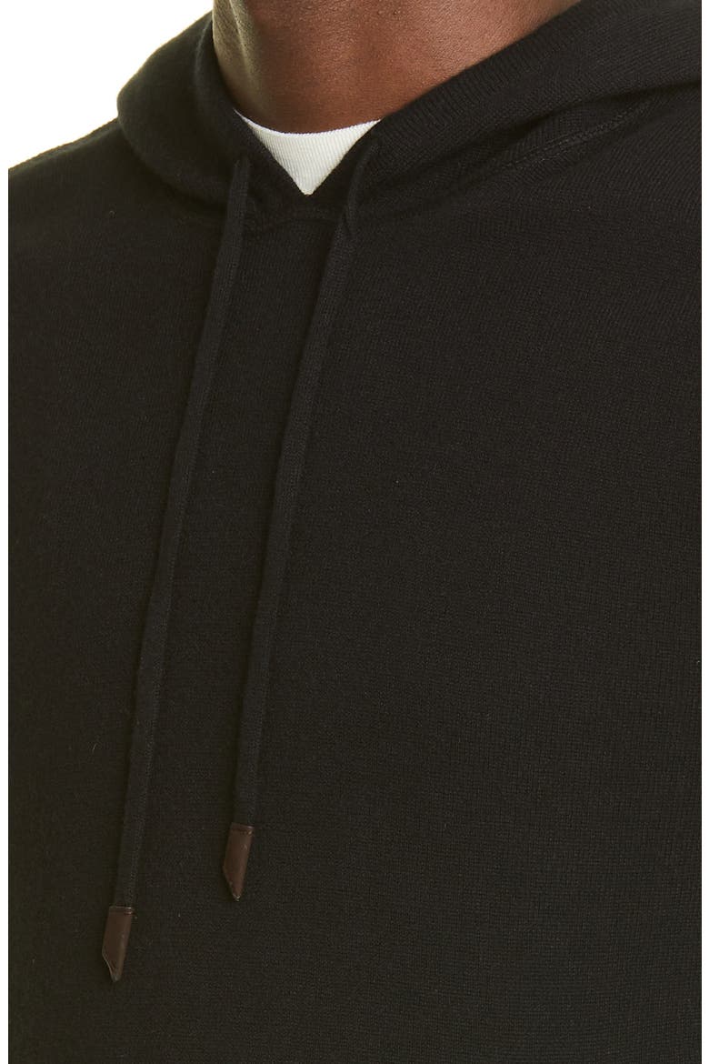Premium Cashmere Hoodie, Alternate, color, BLACK