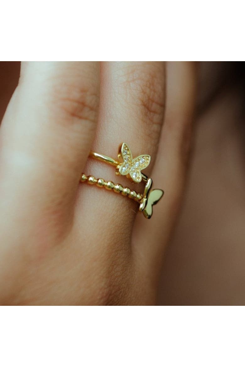 Golden Butterfly Ring, Alternate, color, Gold