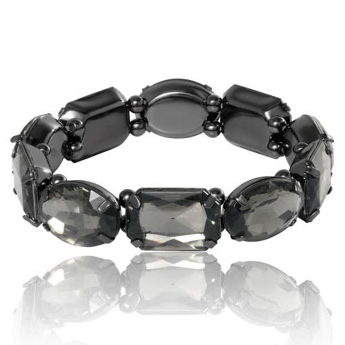 Jessica Simpson Crystal Stretch Bracelet In Black