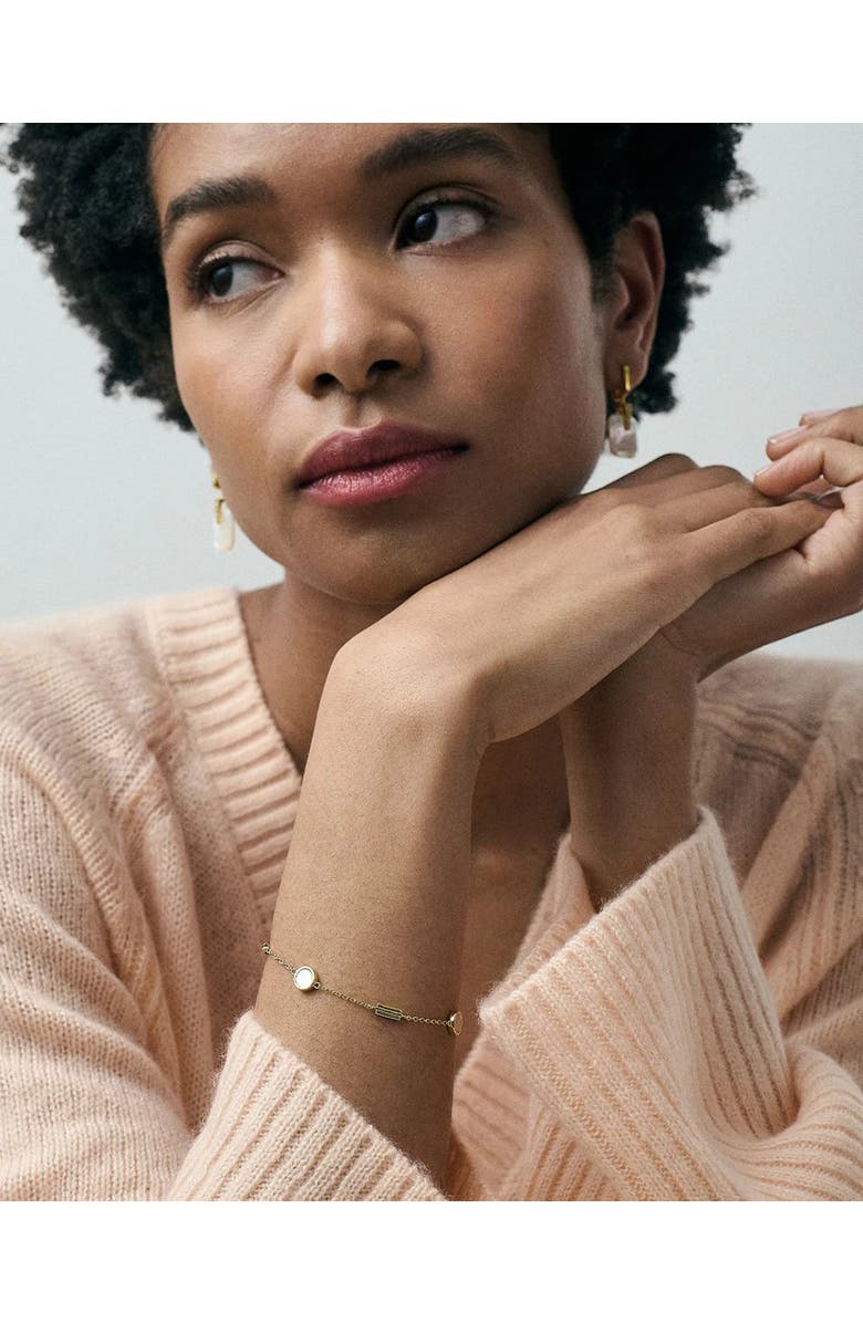 Astley Clarke Gold Stilla Mother of Pearl Station Bracelet, Alternate, color, Mother Of Pearl