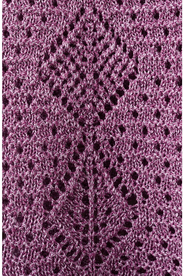 Crochet V-Neck Top, Alternate, color, PURPLE
