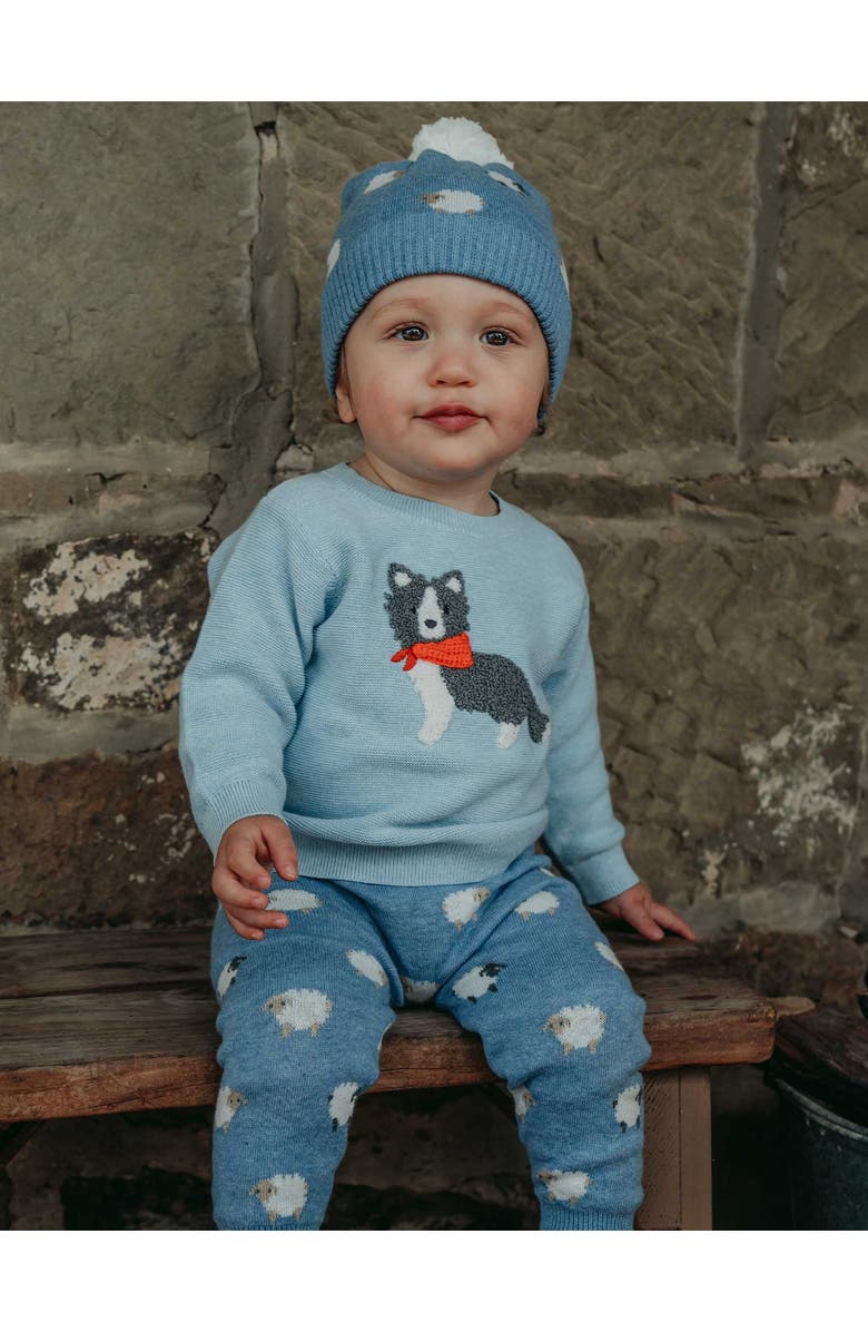 Purebaby On The Farm Leggings, Alternate, color, Sheep Jacquard