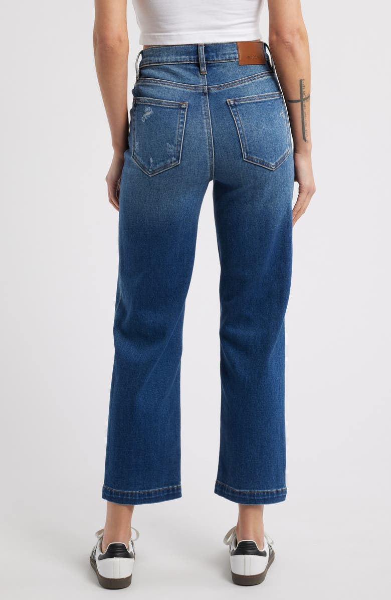 HIDDEN JEANS Distressed Relaxed Straight Leg Jeans, Alternate, color, Dk Wash