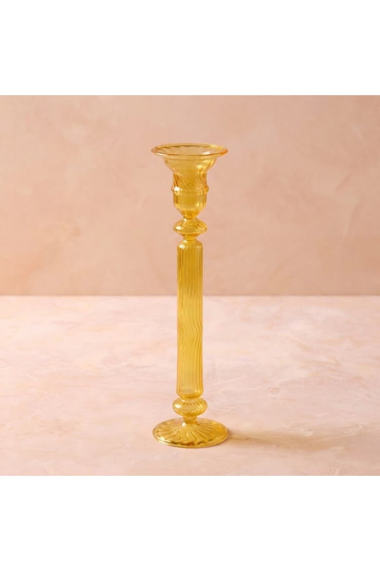 Nalia Daffodil Candlestick, Alternate, color, Daffodil