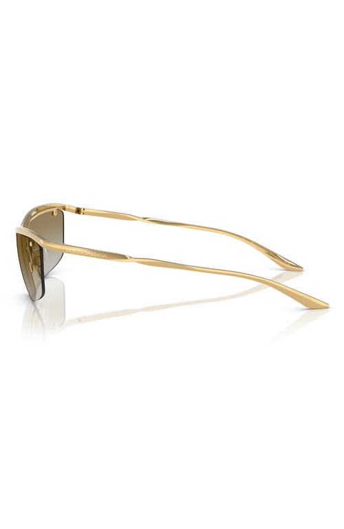Dolce & Gabbana Dolce&gabbana 61mm Rimless Rectangular Sunglasses In Gold