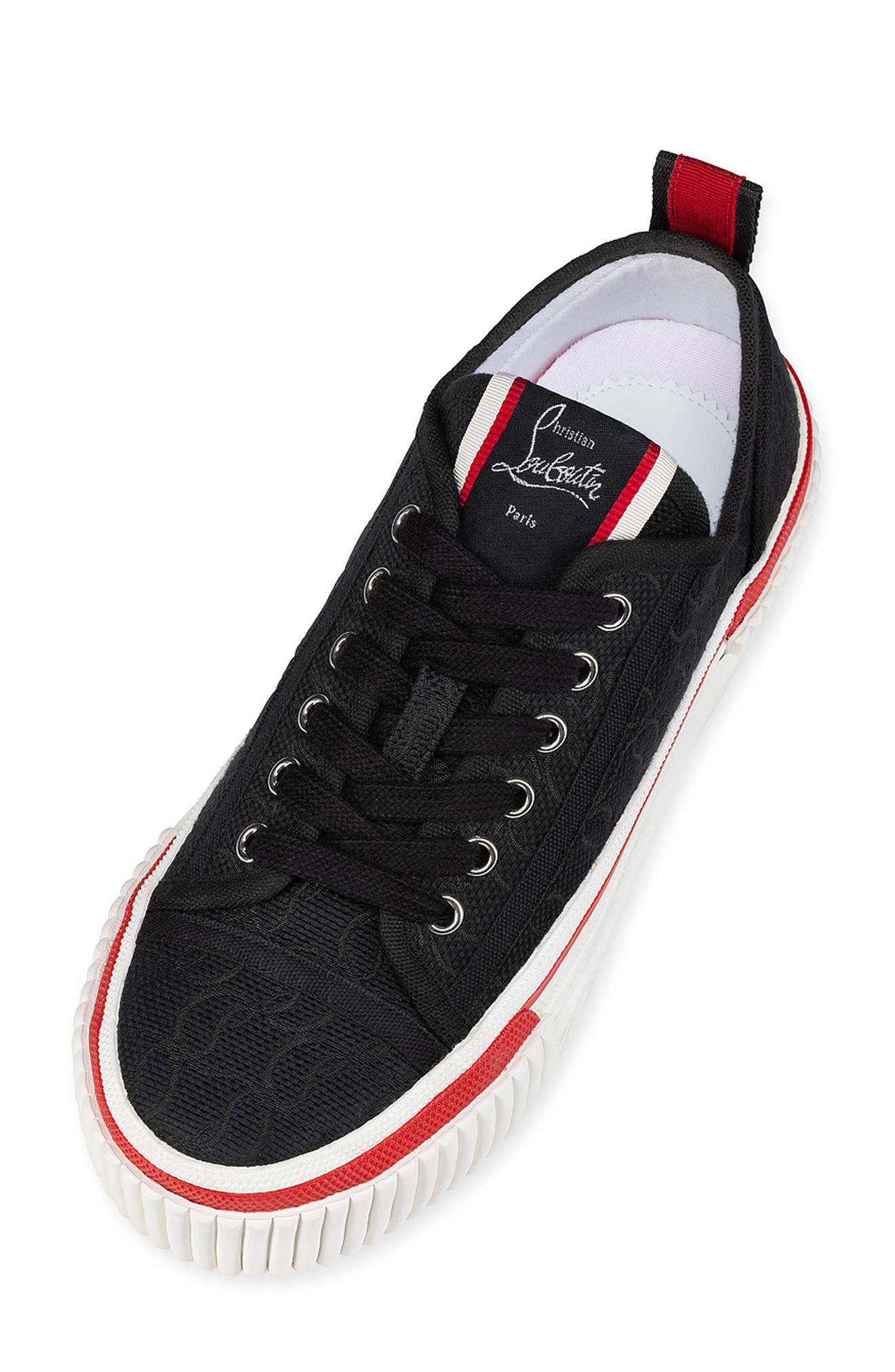 Christian Louboutin Super Pedro Platform Sneaker, Alternate, color, Black