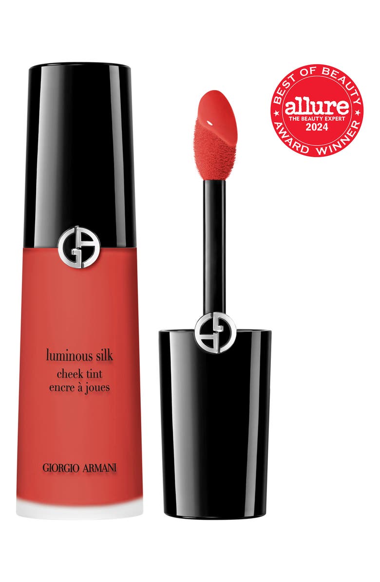 ARMANI beauty Luminous Silk Liquid Blush Cheek Tint, Alternate, color, 41 - Flaming Red