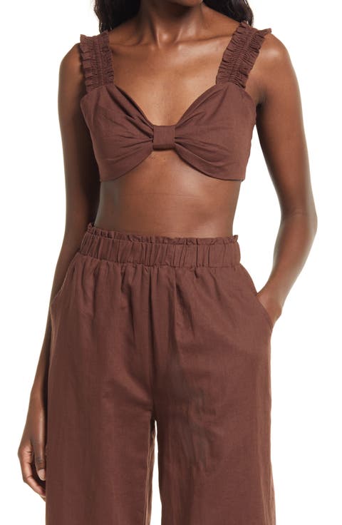 Diana Linen & Cotton Bra Top