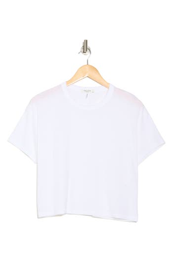 Rag & Bone Mai Boxy Crop T-shirt In White